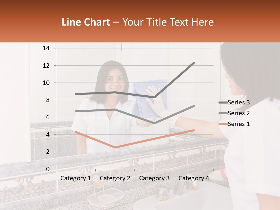 A Woman In White Scrubs Her Hands In Front Of A Mirror PowerPoint Template