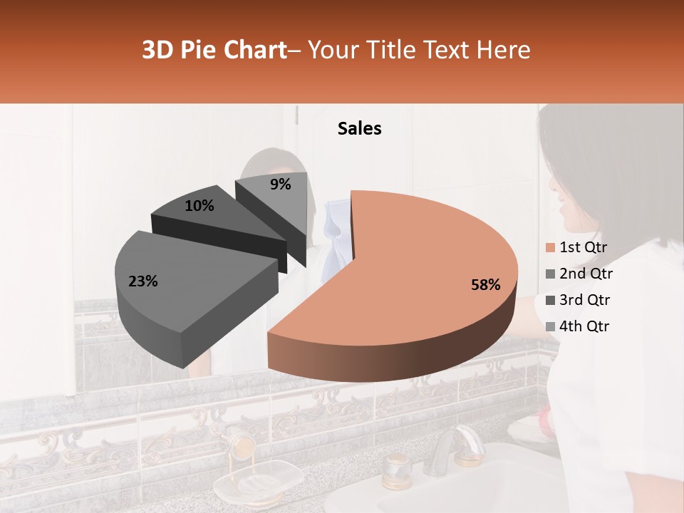 A Woman In White Scrubs Her Hands In Front Of A Mirror PowerPoint Template