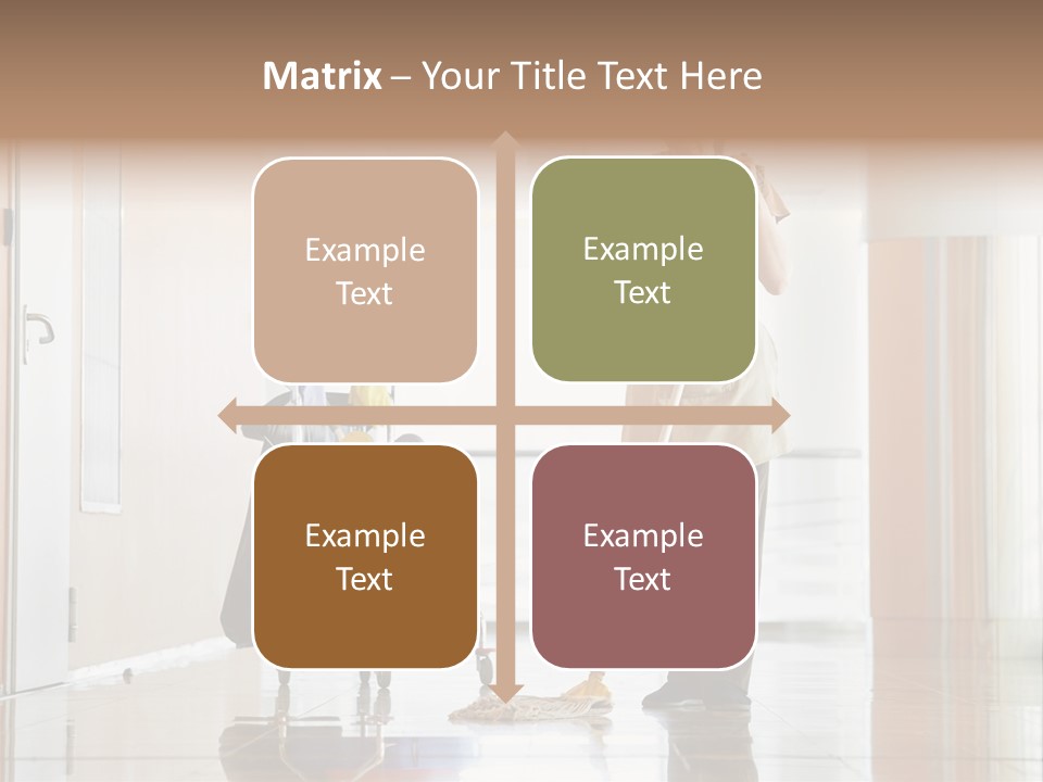 A Woman Cleaning The Floor With A Mop PowerPoint Template