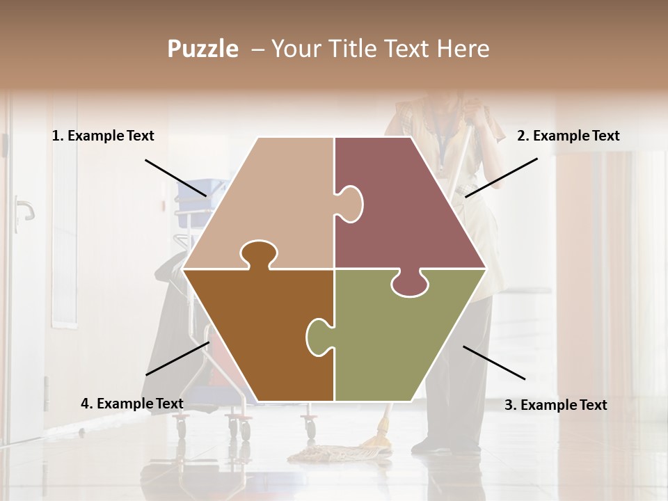 A Woman Cleaning The Floor With A Mop PowerPoint Template