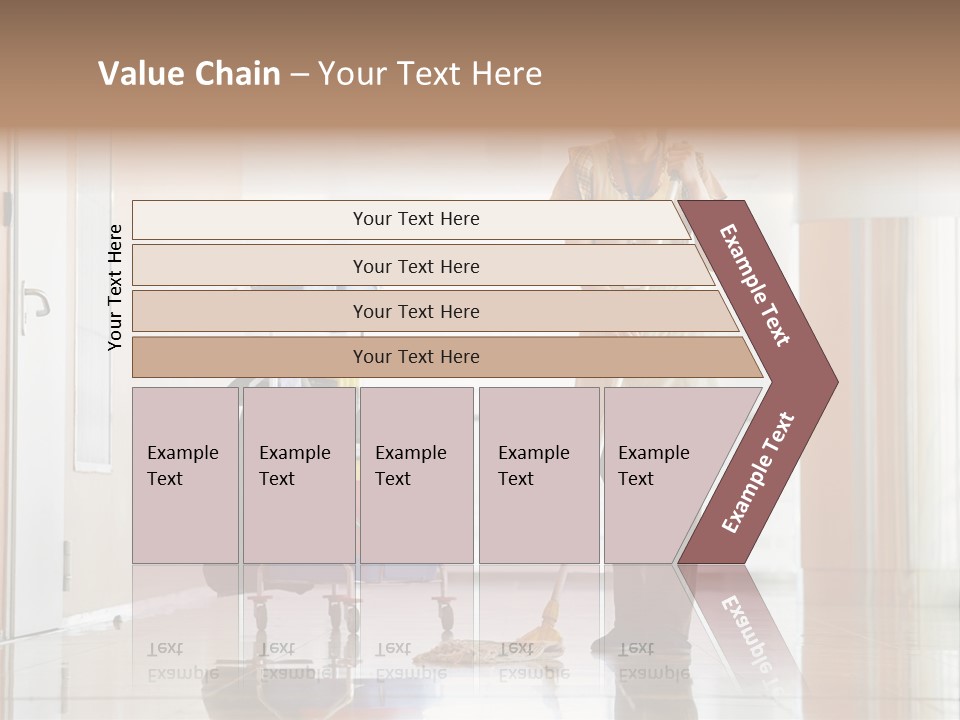 A Woman Cleaning The Floor With A Mop PowerPoint Template