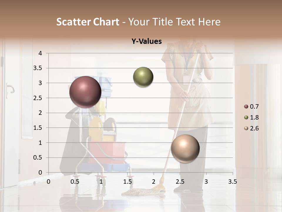 A Woman Cleaning The Floor With A Mop PowerPoint Template