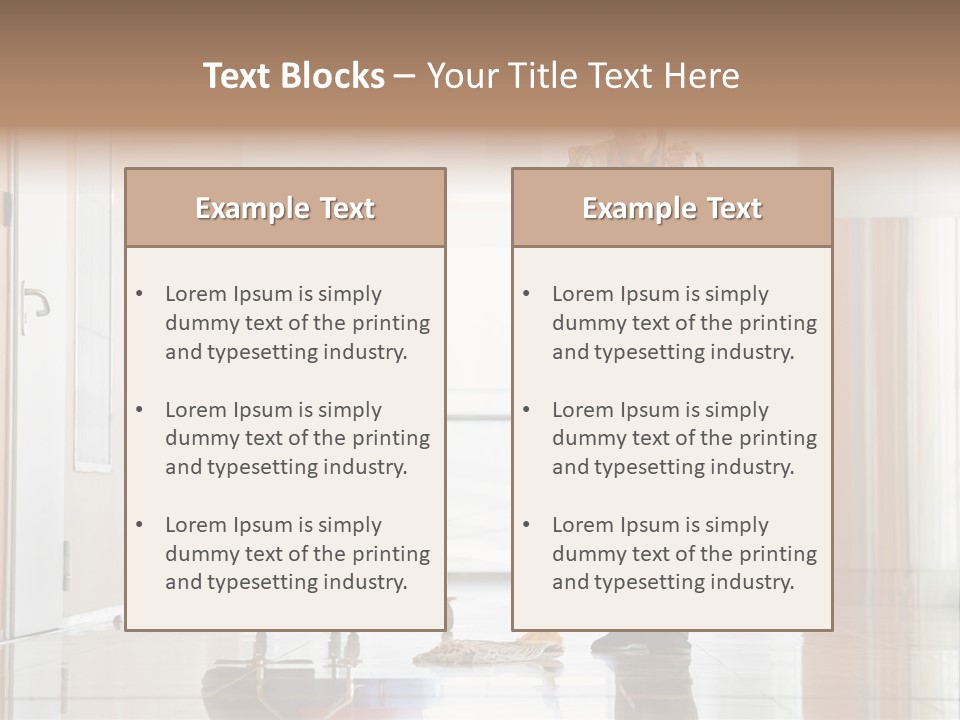 A Woman Cleaning The Floor With A Mop PowerPoint Template