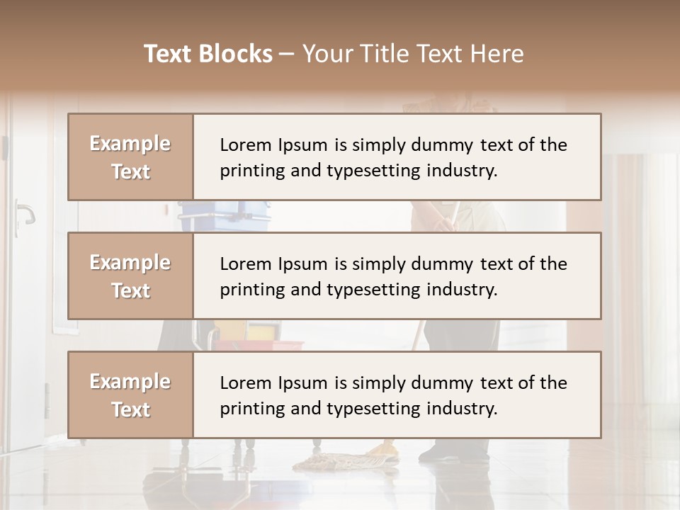 A Woman Cleaning The Floor With A Mop PowerPoint Template