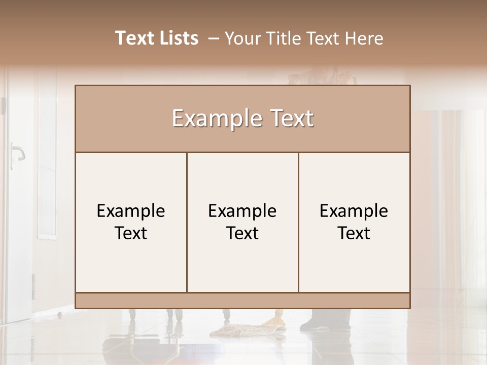A Woman Cleaning The Floor With A Mop PowerPoint Template