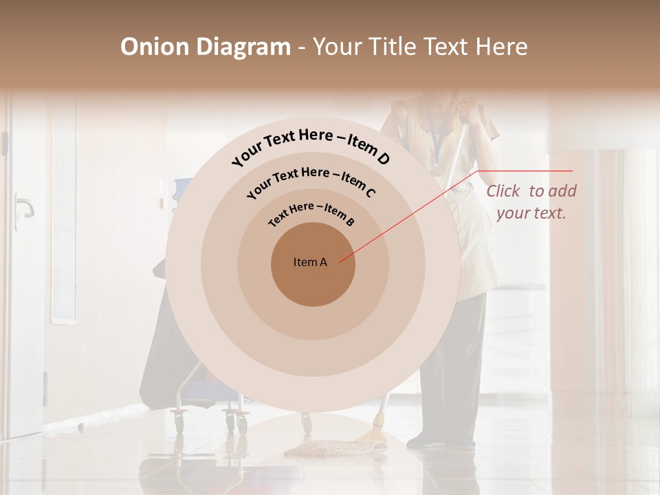 A Woman Cleaning The Floor With A Mop PowerPoint Template