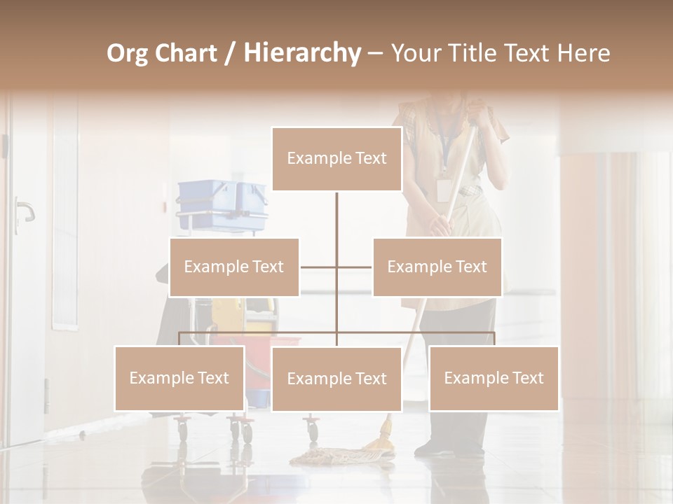 A Woman Cleaning The Floor With A Mop PowerPoint Template