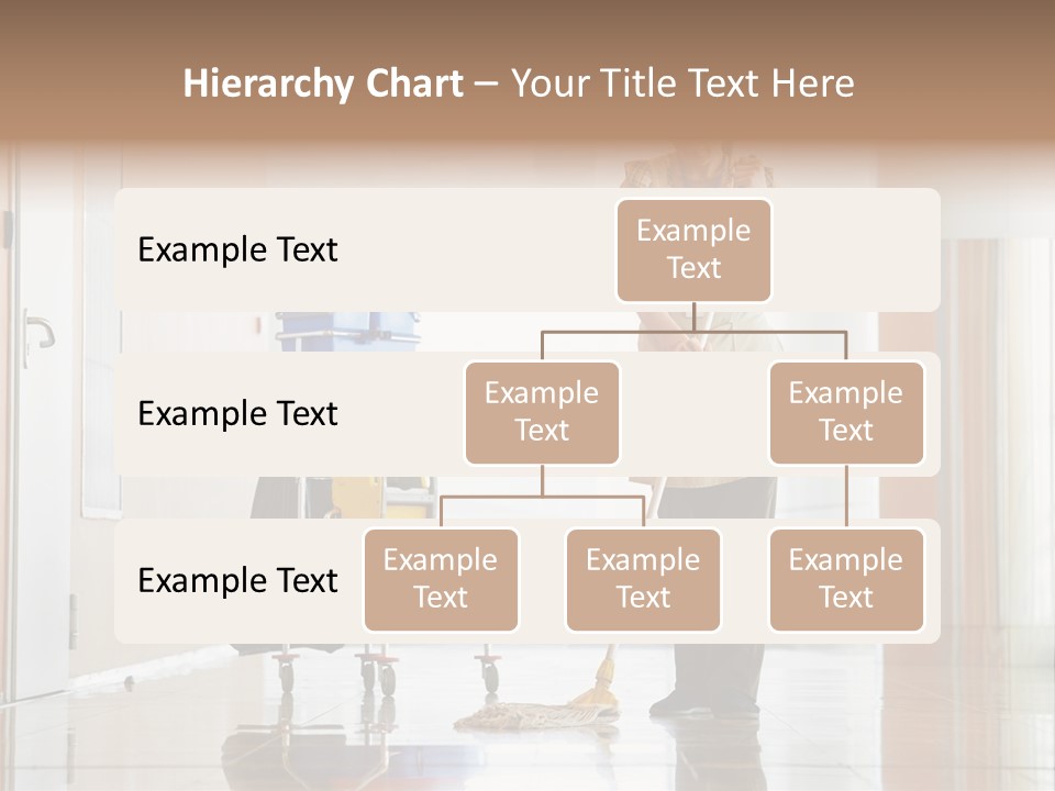 A Woman Cleaning The Floor With A Mop PowerPoint Template