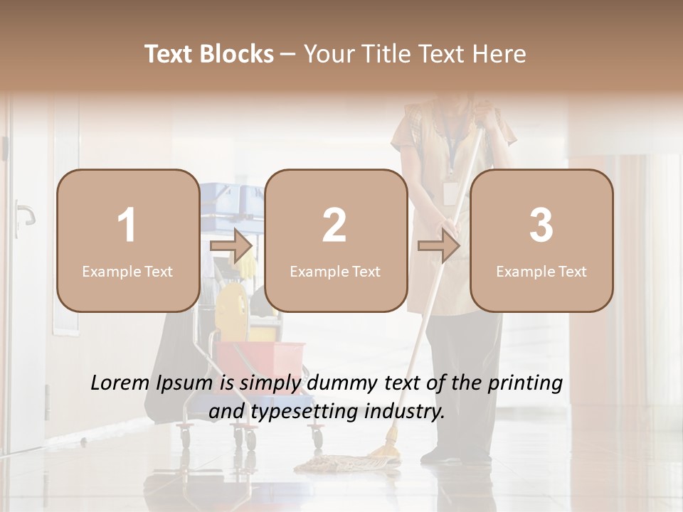 A Woman Cleaning The Floor With A Mop PowerPoint Template