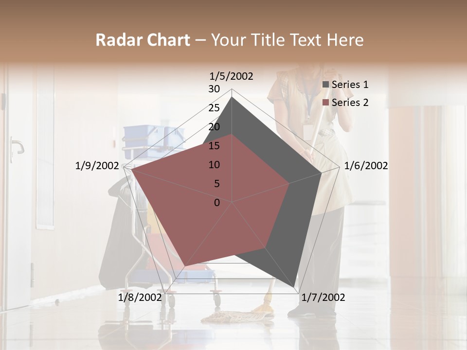 A Woman Cleaning The Floor With A Mop PowerPoint Template