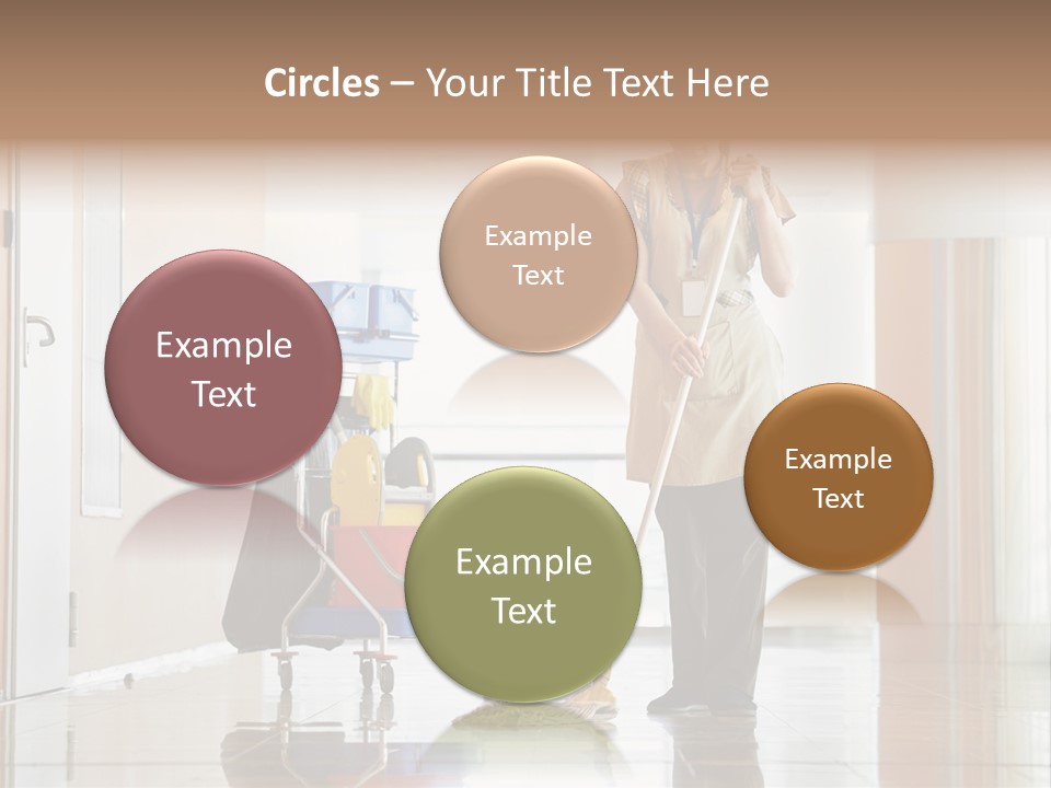 A Woman Cleaning The Floor With A Mop PowerPoint Template