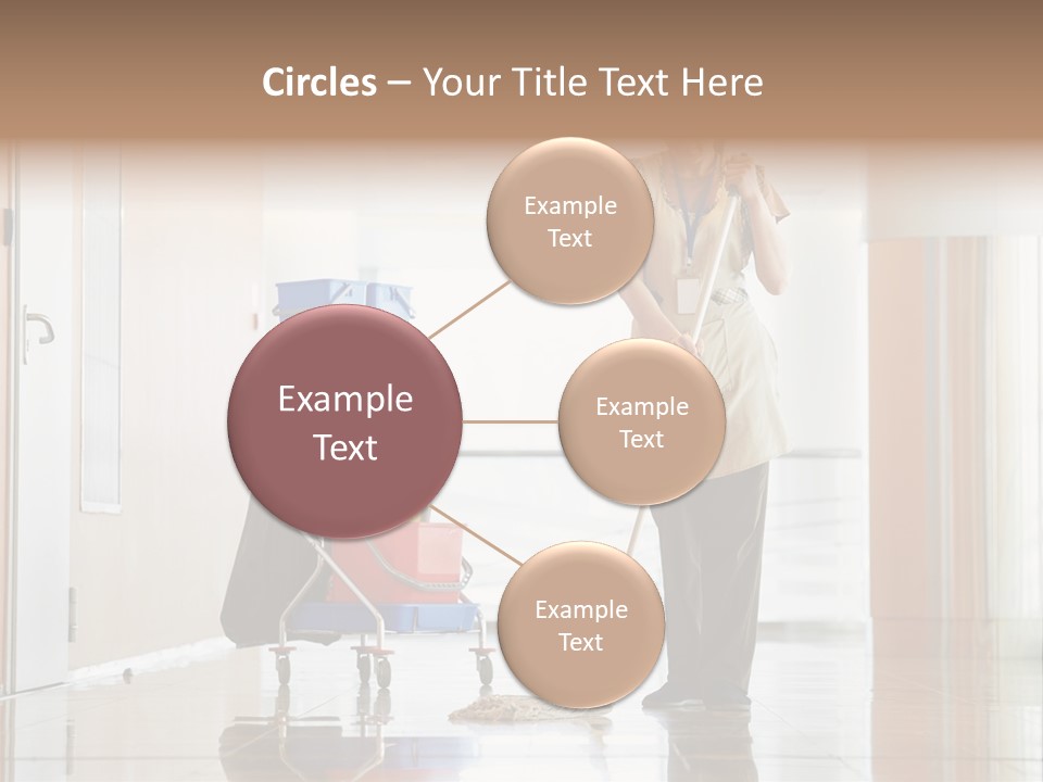 A Woman Cleaning The Floor With A Mop PowerPoint Template