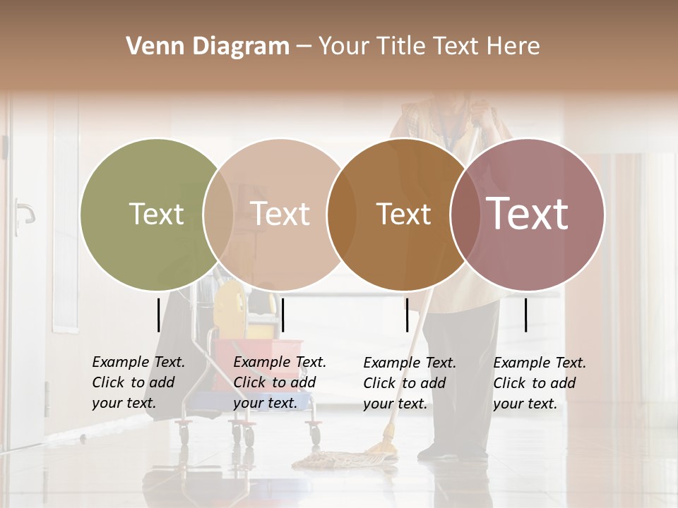 A Woman Cleaning The Floor With A Mop PowerPoint Template