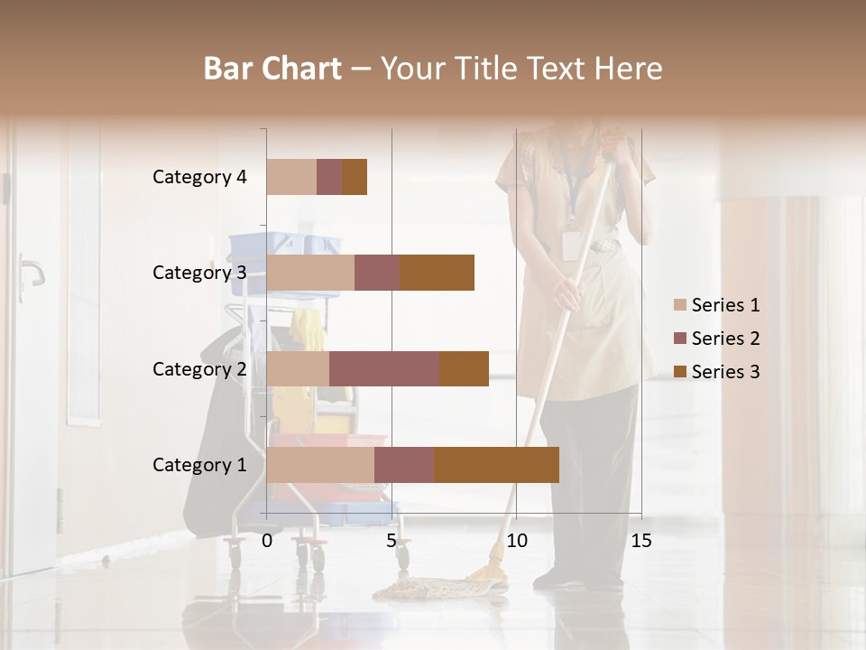 A Woman Cleaning The Floor With A Mop PowerPoint Template