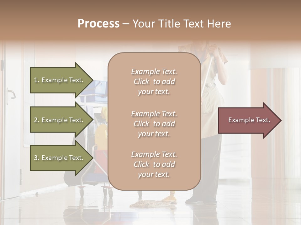 A Woman Cleaning The Floor With A Mop PowerPoint Template