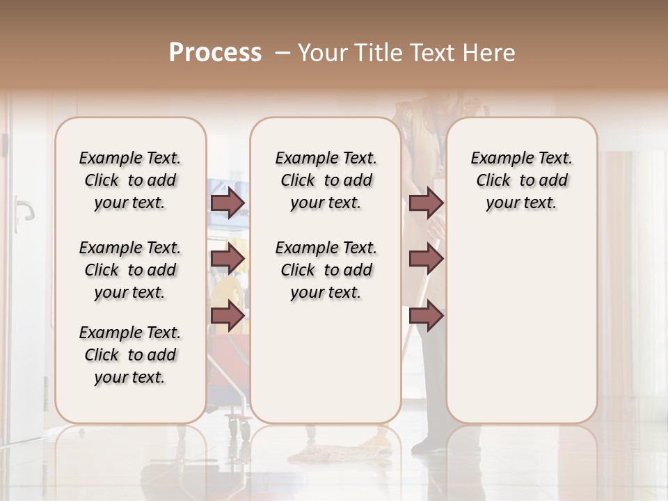 A Woman Cleaning The Floor With A Mop PowerPoint Template