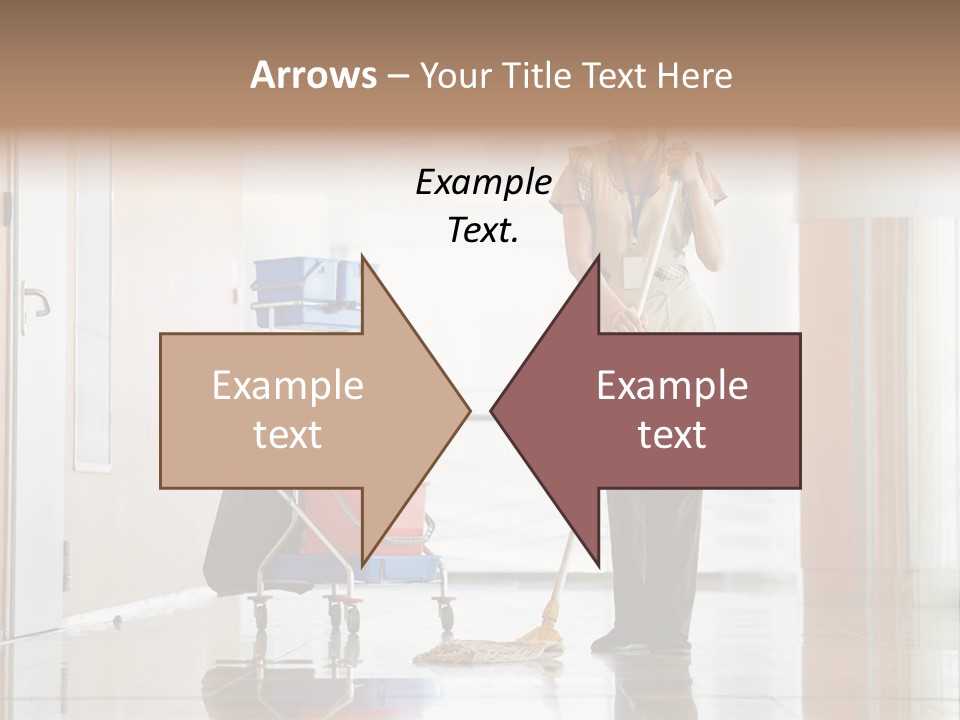 A Woman Cleaning The Floor With A Mop PowerPoint Template