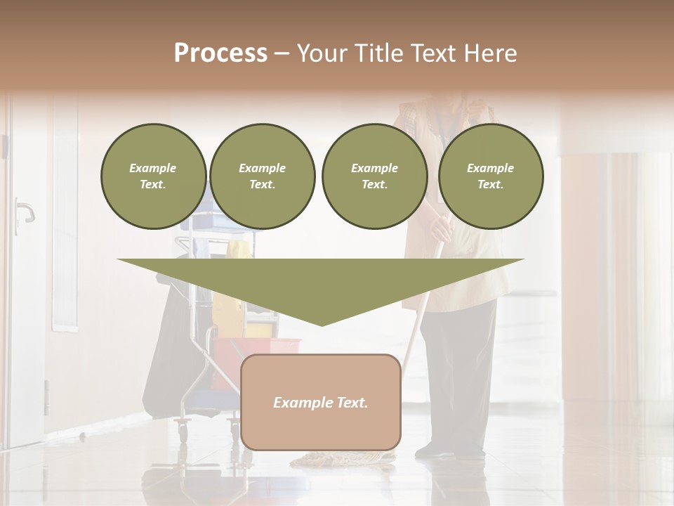 A Woman Cleaning The Floor With A Mop PowerPoint Template