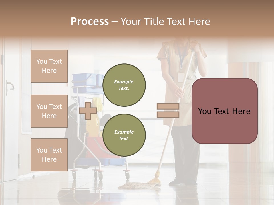 A Woman Cleaning The Floor With A Mop PowerPoint Template