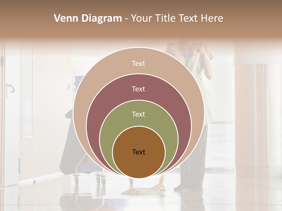 A Woman Cleaning The Floor With A Mop PowerPoint Template