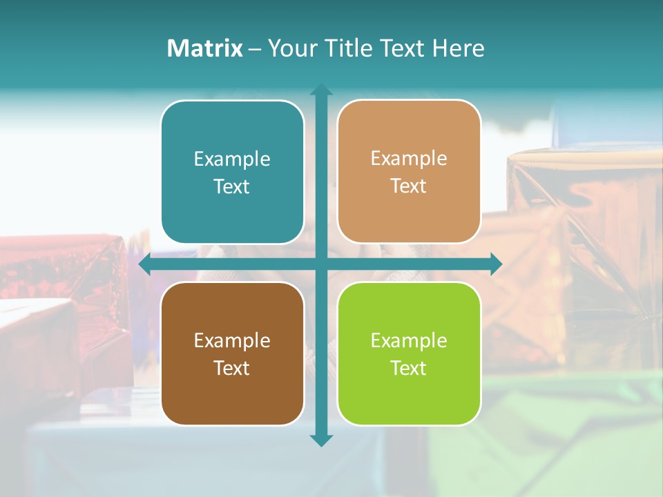 A Little Girl Sitting In Front Of A Pile Of Presents PowerPoint Template