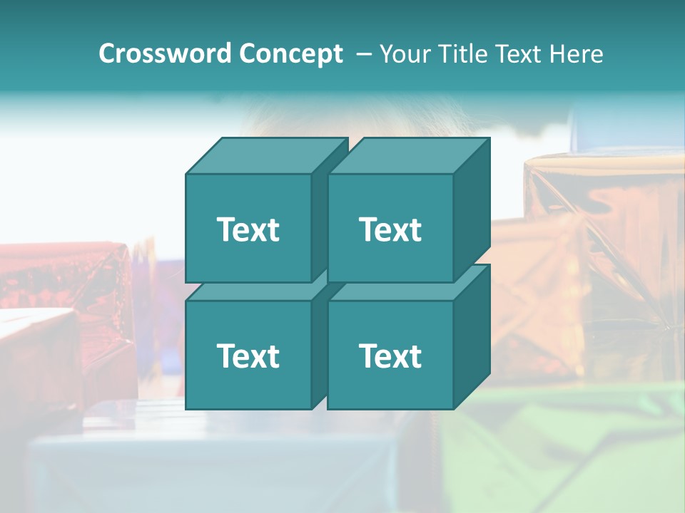 A Little Girl Sitting In Front Of A Pile Of Presents PowerPoint Template