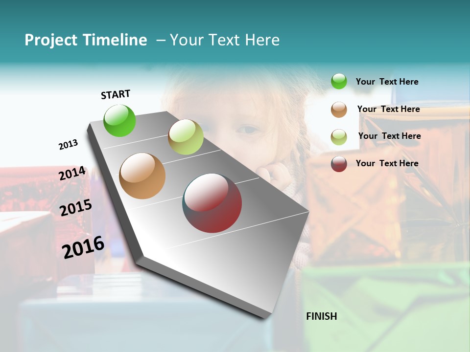 A Little Girl Sitting In Front Of A Pile Of Presents PowerPoint Template