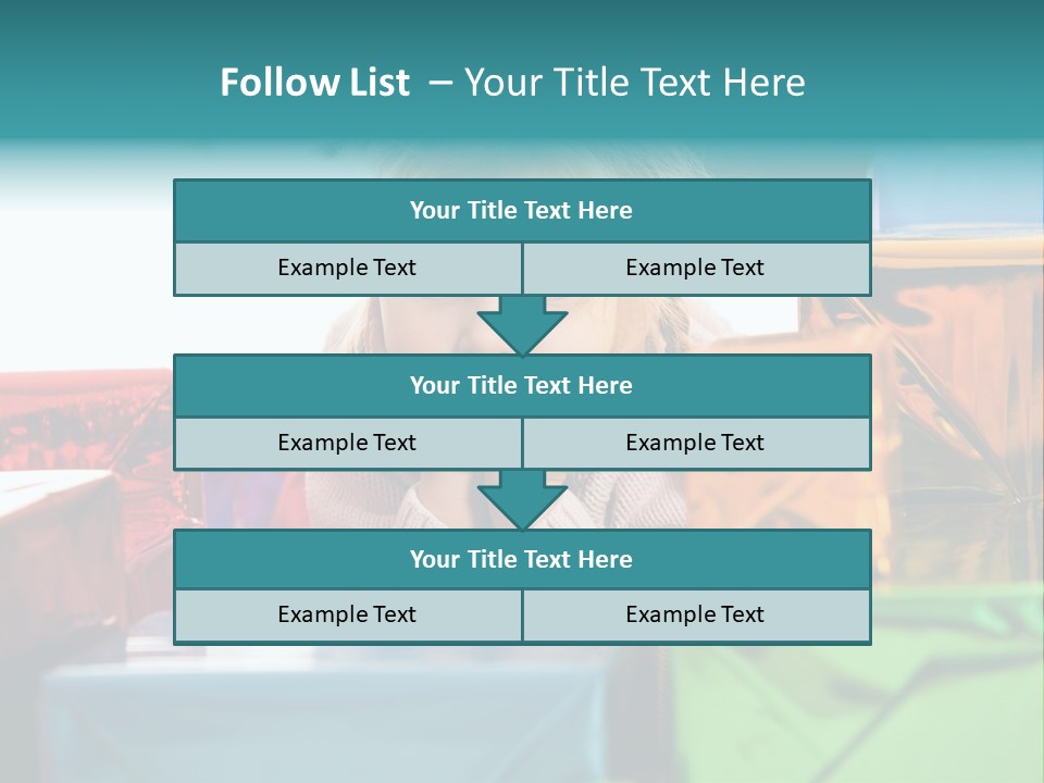 A Little Girl Sitting In Front Of A Pile Of Presents PowerPoint Template