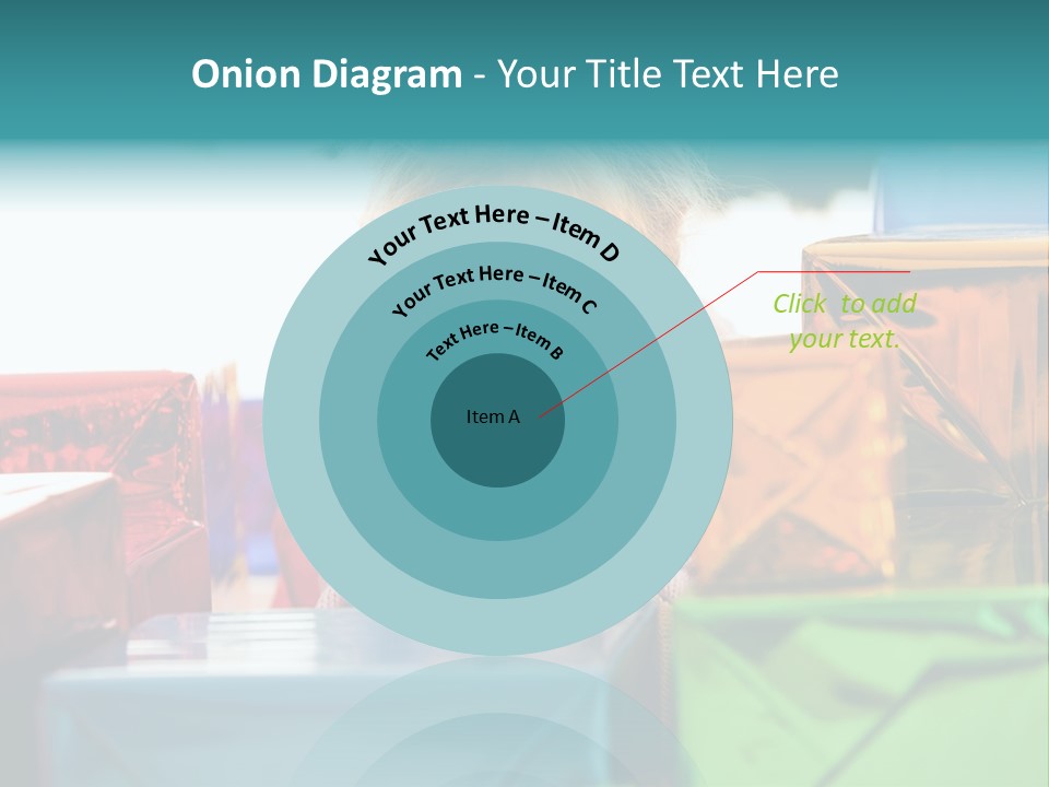 A Little Girl Sitting In Front Of A Pile Of Presents PowerPoint Template