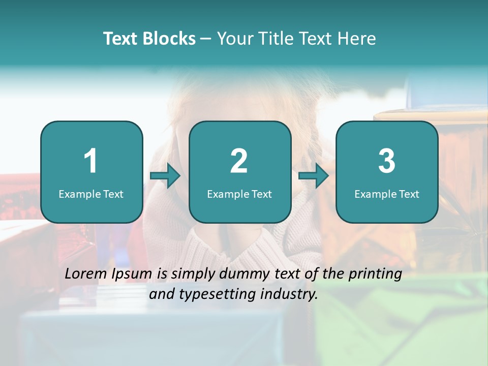 A Little Girl Sitting In Front Of A Pile Of Presents PowerPoint Template