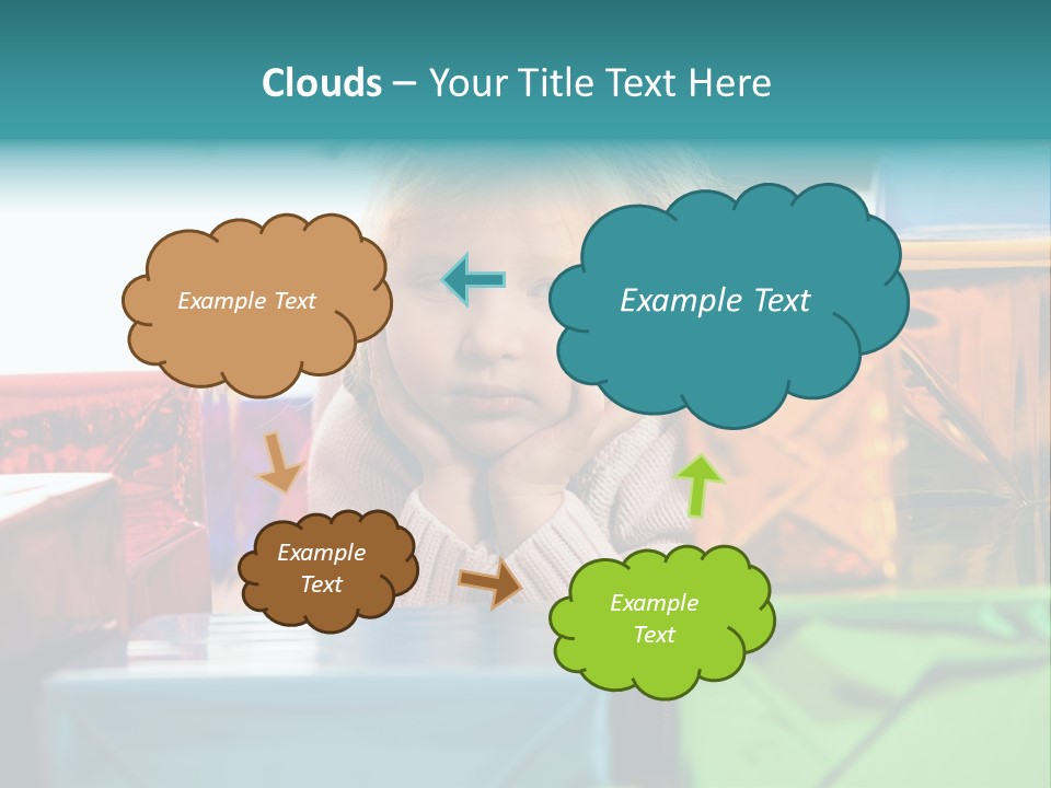 A Little Girl Sitting In Front Of A Pile Of Presents PowerPoint Template