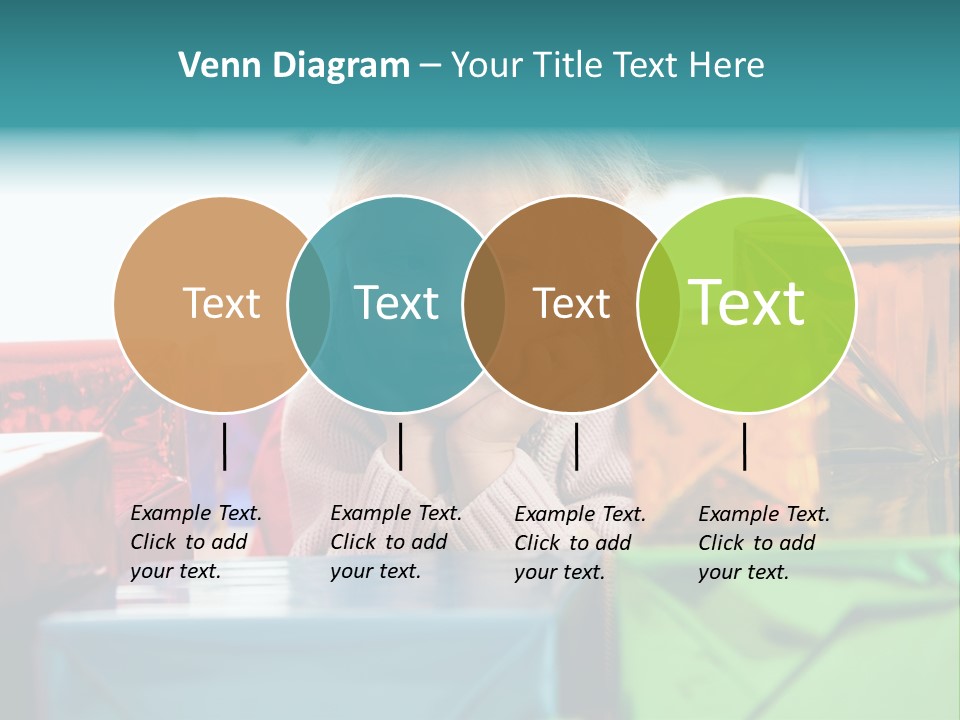 A Little Girl Sitting In Front Of A Pile Of Presents PowerPoint Template