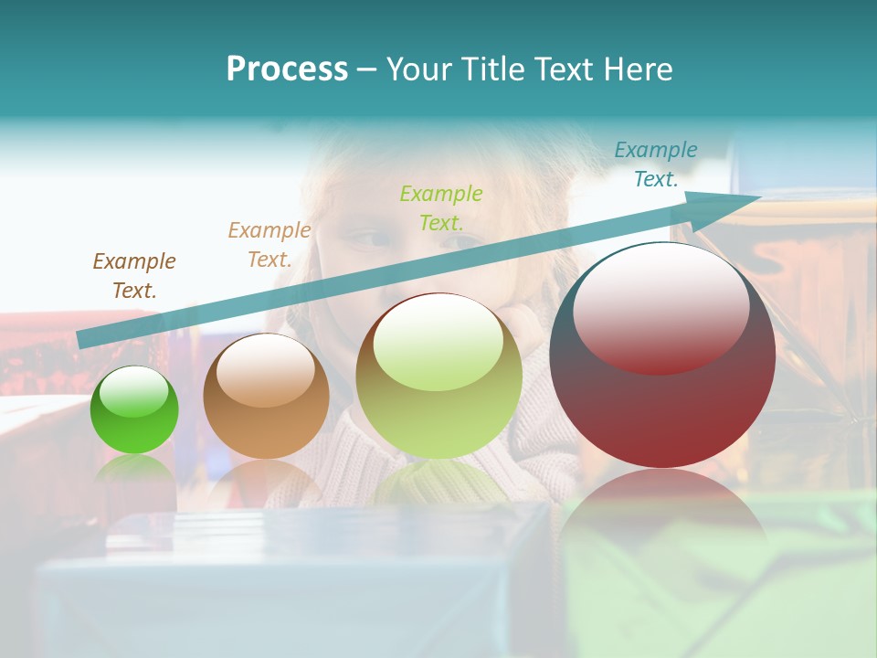 A Little Girl Sitting In Front Of A Pile Of Presents PowerPoint Template