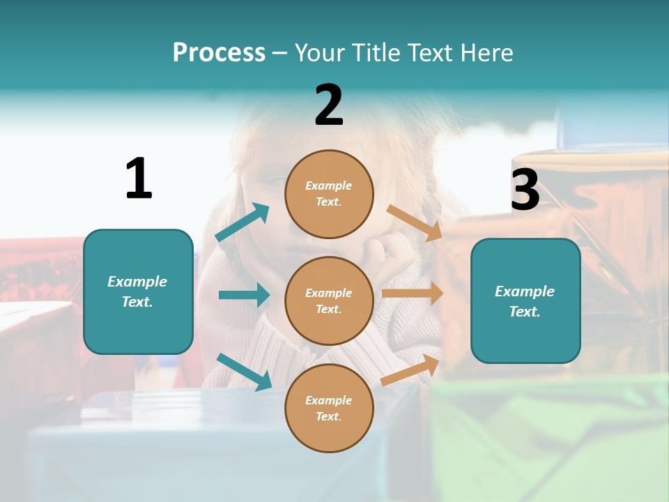 A Little Girl Sitting In Front Of A Pile Of Presents PowerPoint Template