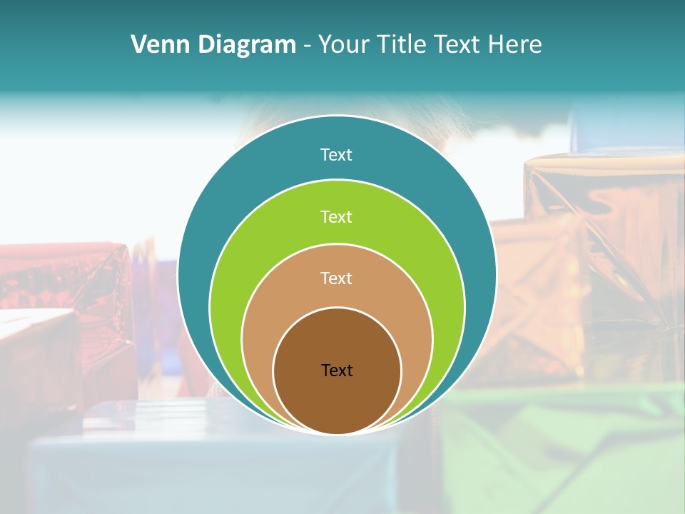 A Little Girl Sitting In Front Of A Pile Of Presents PowerPoint Template