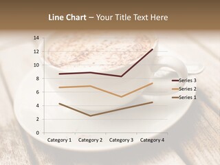 A Cup Of Coffee On A Saucer On A Wooden Table PowerPoint Template