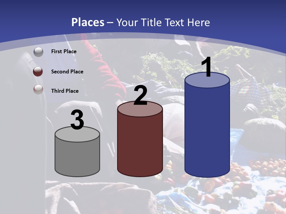 A Group Of People Sitting Around A Table Full Of Vegetables PowerPoint Template