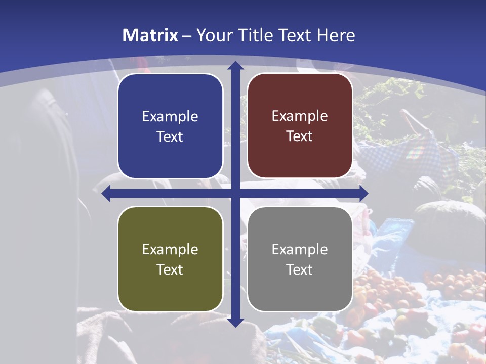 A Group Of People Sitting Around A Table Full Of Vegetables PowerPoint Template