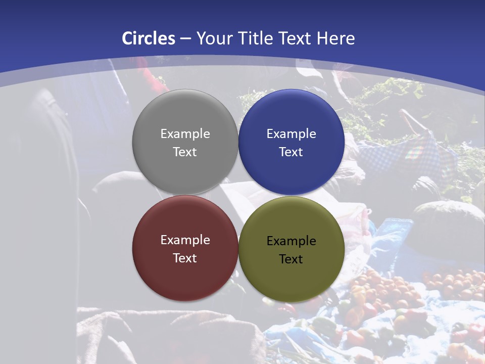 A Group Of People Sitting Around A Table Full Of Vegetables PowerPoint Template