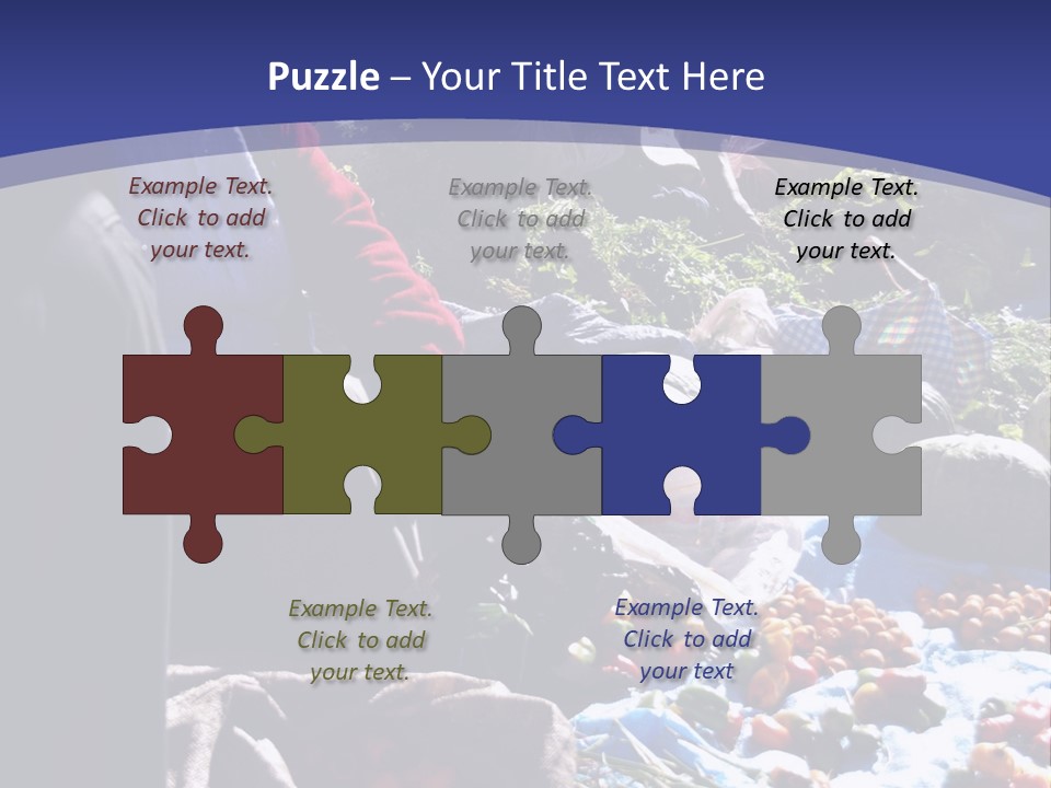 A Group Of People Sitting Around A Table Full Of Vegetables PowerPoint Template