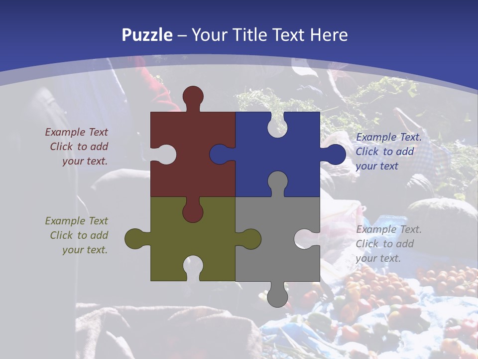 A Group Of People Sitting Around A Table Full Of Vegetables PowerPoint Template