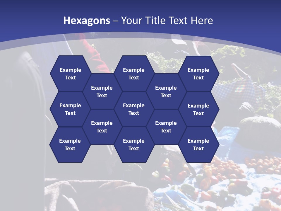 A Group Of People Sitting Around A Table Full Of Vegetables PowerPoint Template