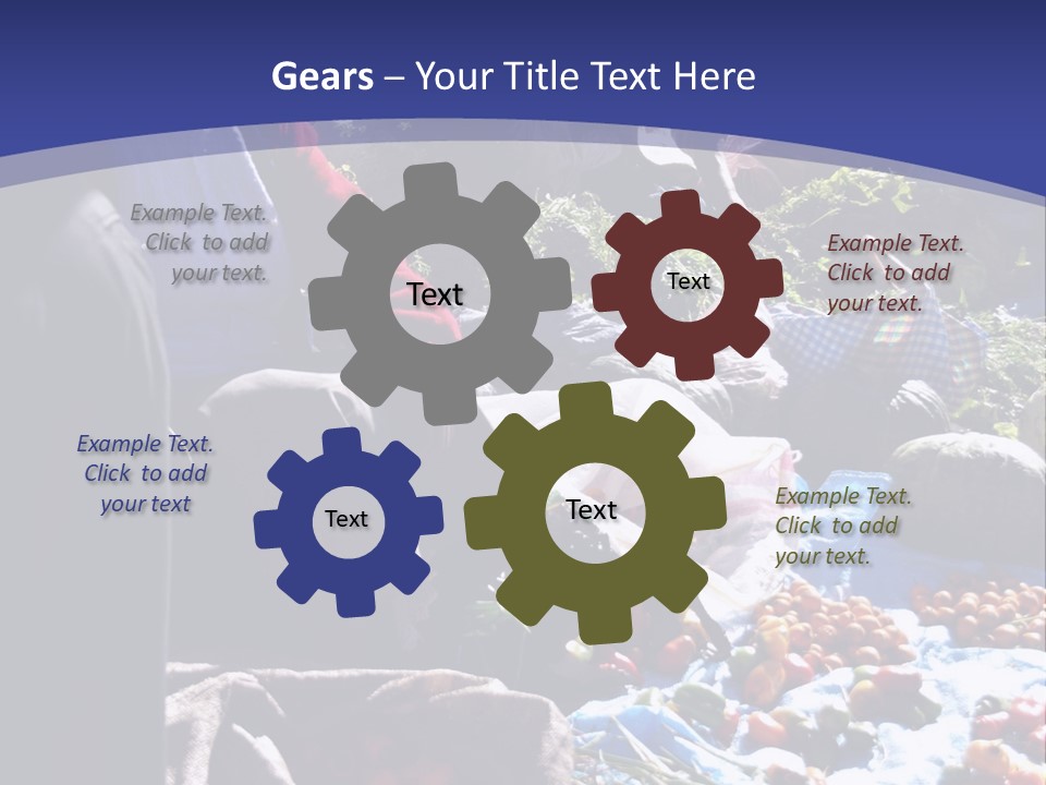 A Group Of People Sitting Around A Table Full Of Vegetables PowerPoint Template