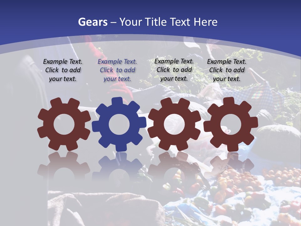 A Group Of People Sitting Around A Table Full Of Vegetables PowerPoint Template