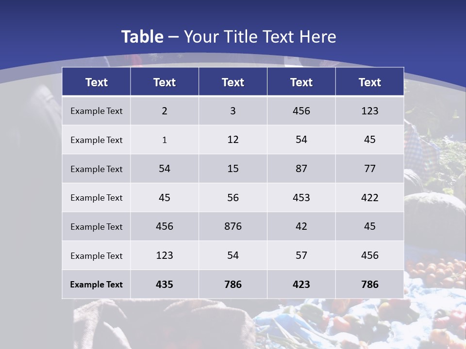 A Group Of People Sitting Around A Table Full Of Vegetables PowerPoint Template