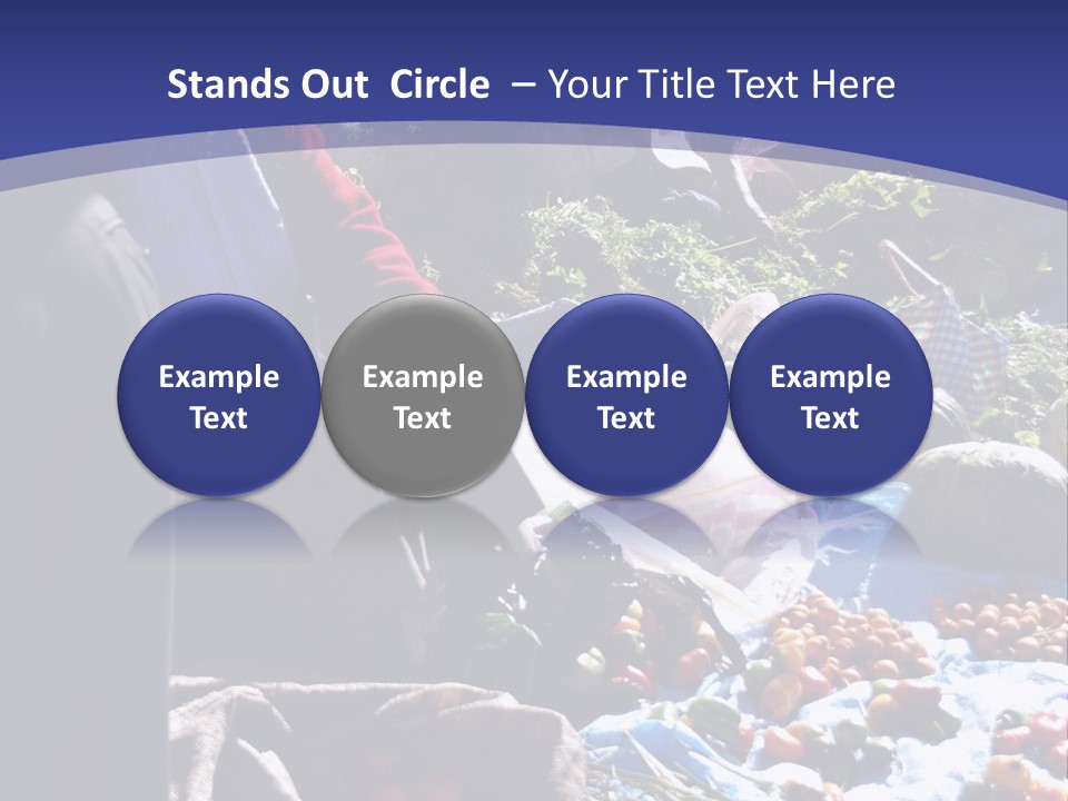 A Group Of People Sitting Around A Table Full Of Vegetables PowerPoint Template