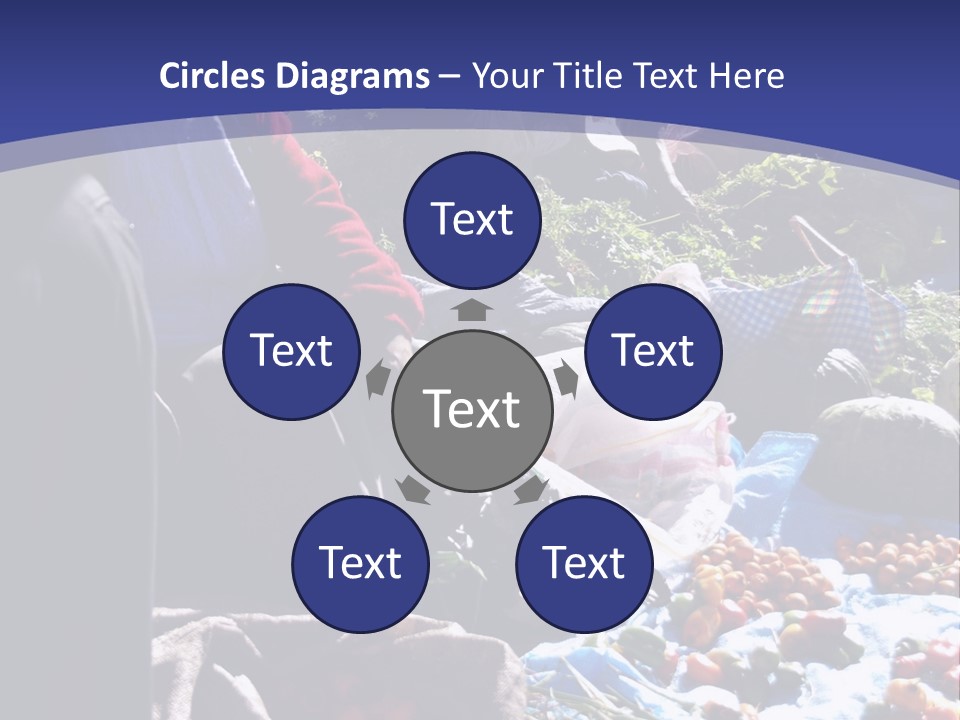 A Group Of People Sitting Around A Table Full Of Vegetables PowerPoint Template