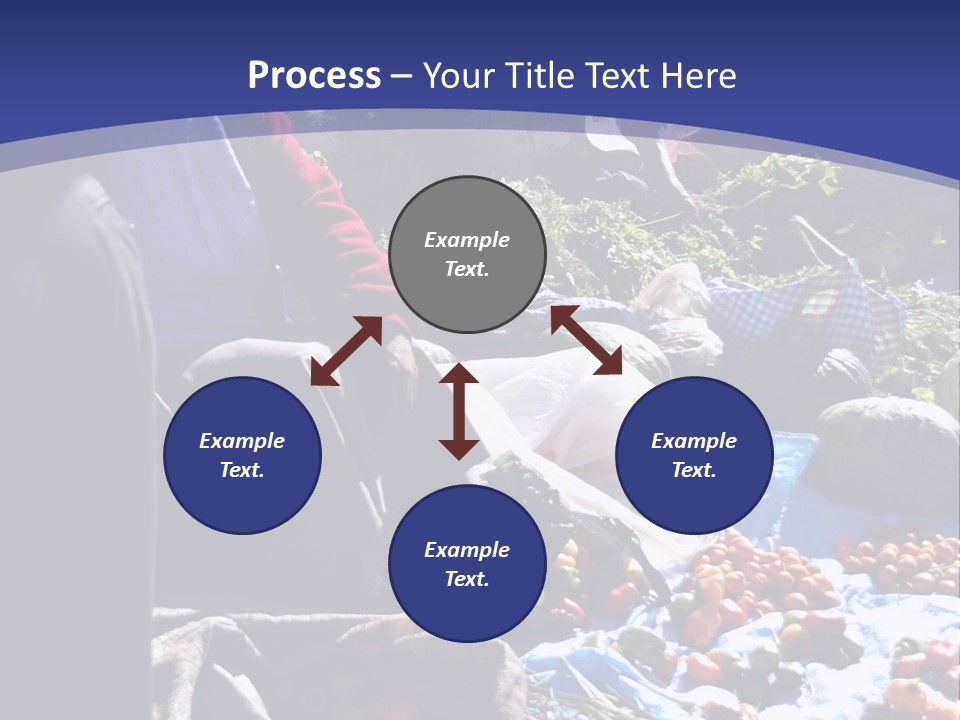 A Group Of People Sitting Around A Table Full Of Vegetables PowerPoint Template