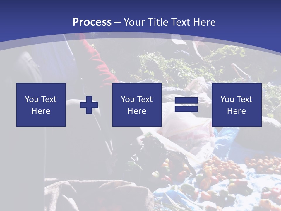 A Group Of People Sitting Around A Table Full Of Vegetables PowerPoint Template