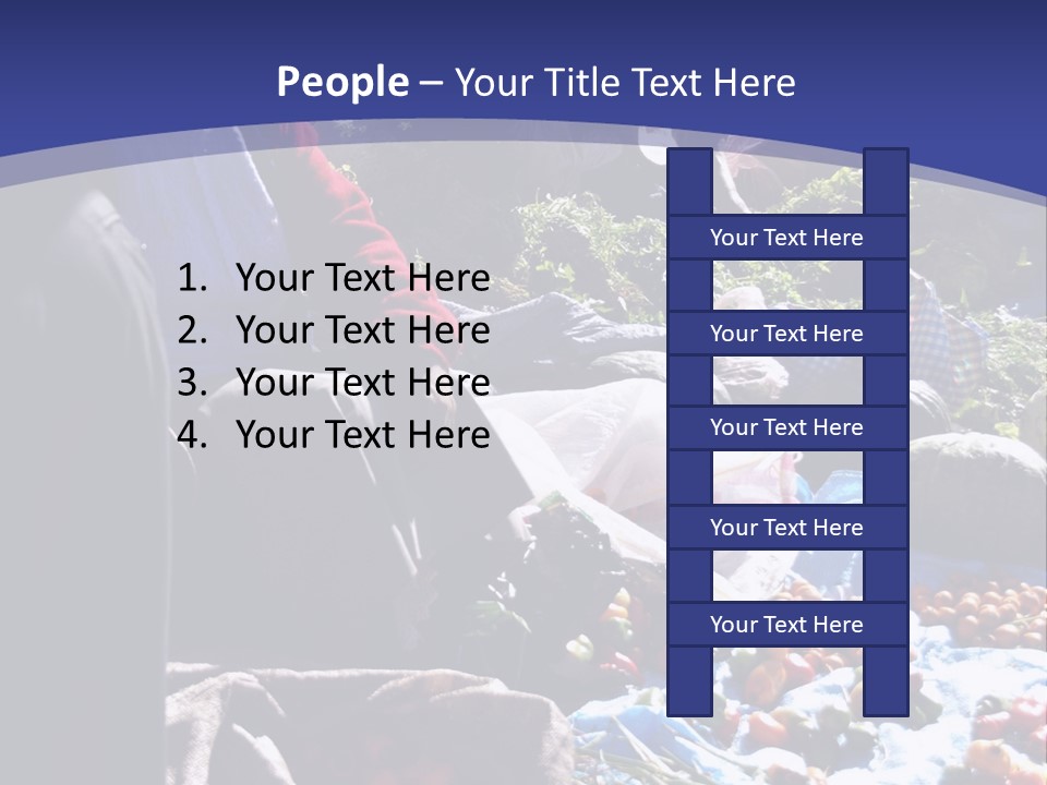 A Group Of People Sitting Around A Table Full Of Vegetables PowerPoint Template